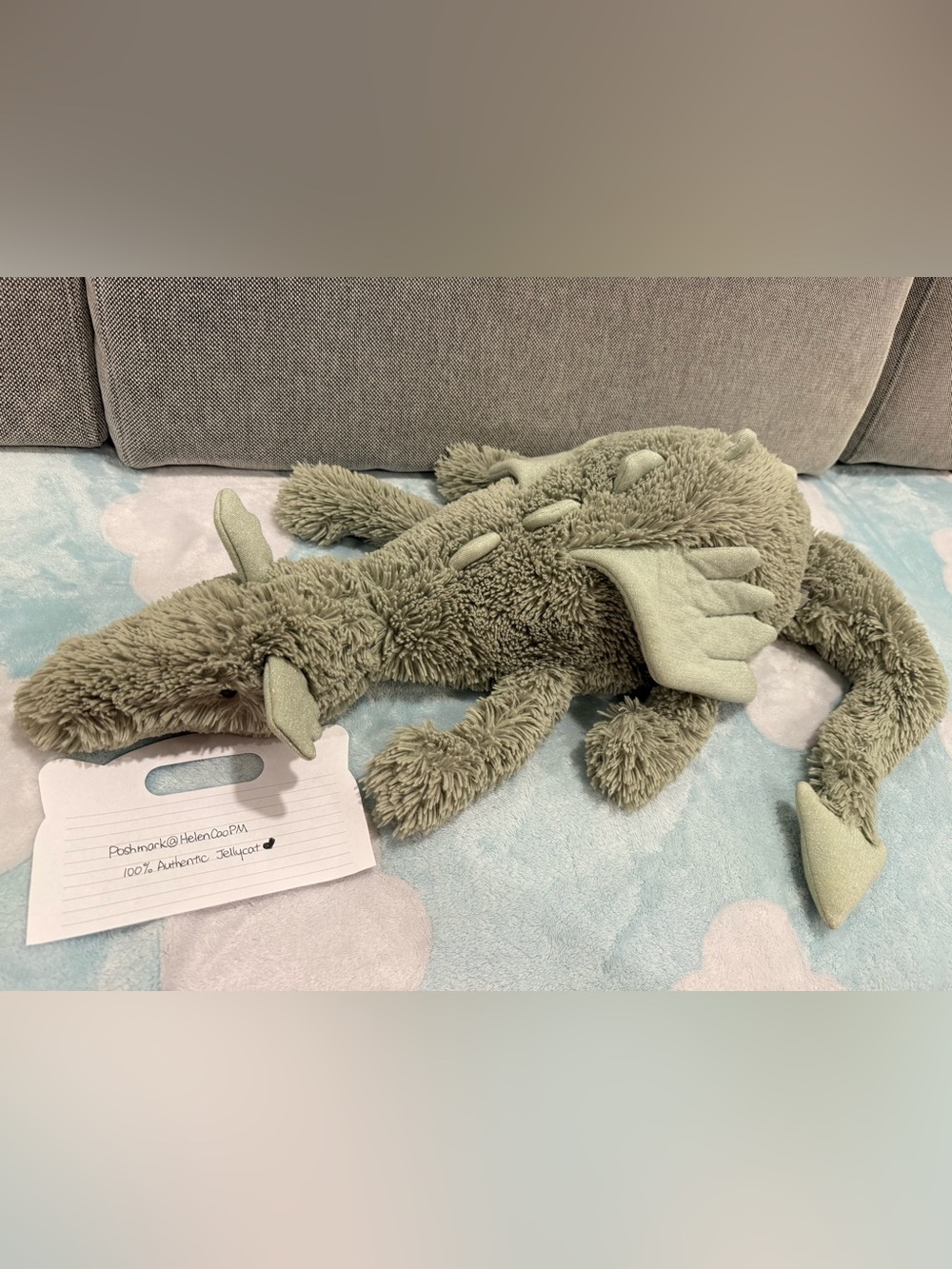 Jellycat Sage Dragon Huge - Used/No Tag
